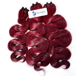 Remy Wavy Burgundy Hair Bundles